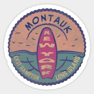 Montauk Vintage Surf Logo New York Sticker